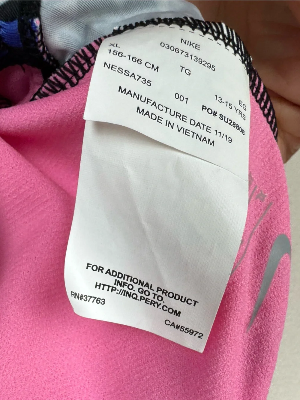 Nike Girls one piece Swimsuit XL